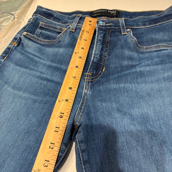 Veronica Beard Beverly Skinny High Rise Flare Jeans in Bright Blue Sz 29 - Picture 10 of 12